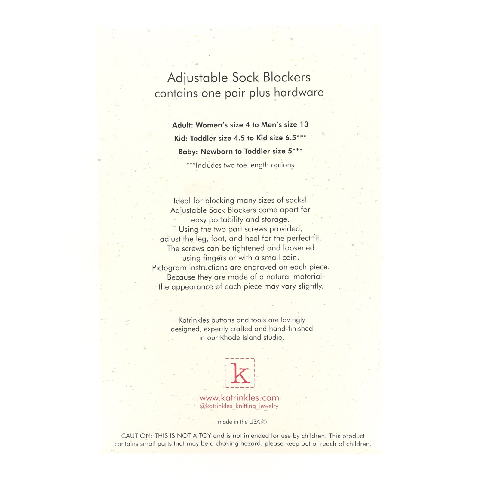 Katrinkles Adjustable Sock Blockers