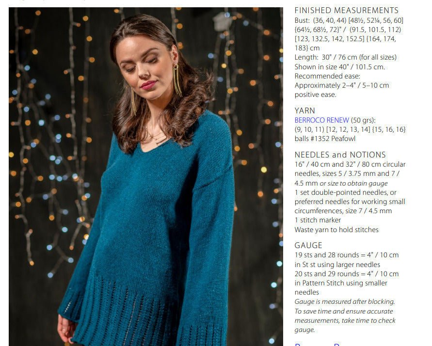 Zira Sweater Jumper Knitting Pattern