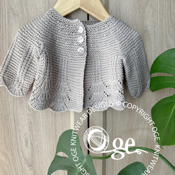 Shell Border Baby Cardigan - P097