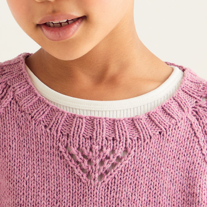 Sirdar Lace Raglan Pullover Jumper Knitting Pattern