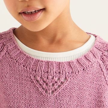 Sirdar Lace Raglan Pullover Jumper Knitting Pattern