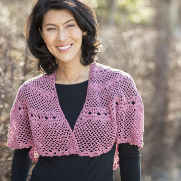 Cascade Yarns FW Rose Petal Lace Shawl Crochet Pattern