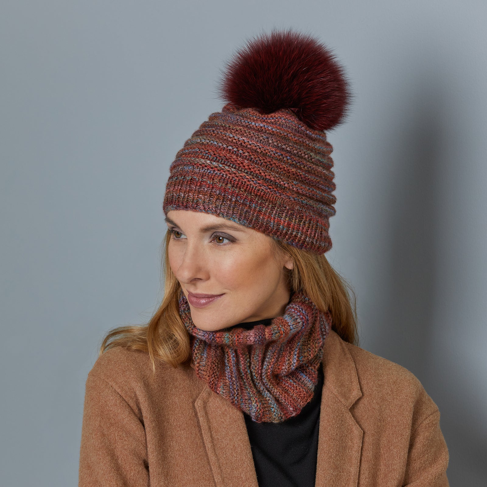 Stacy Charles Fine Yarns Lisa Hat & Cowl Knitting Pattern