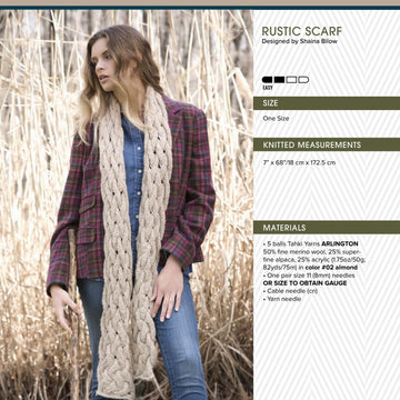 Tahki Yarns Rustic Scarf Knitting Pattern