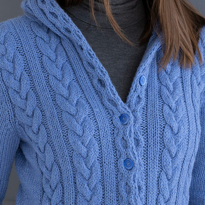 String Nicole Hoodie Cardigan Knitting Pattern