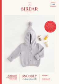 Sirdar Pixie Hood Jacket Cardigan Knitting Pattern