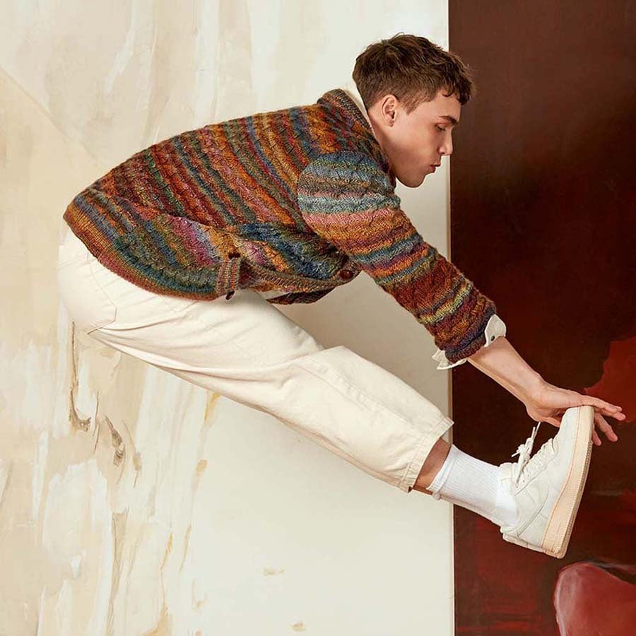 Lang PTO44-04 Men's Cardigan Knitting Pattern