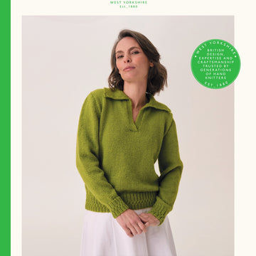 Branched Rib Polo Sweater in Sirdar Loveful 100% Bio Blend - 10911 PDF