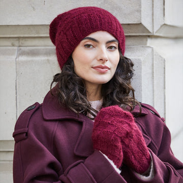 Heather Hat + Mittens Knitting Pattern