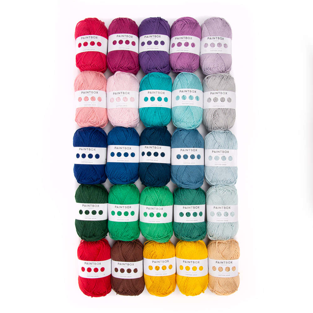 Paintbox Yarns Cotton Aran 25 Ball Color Pack Yarn - Cotton Aran