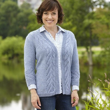Valley Yarns Mill River Cardigan Knitting Pattern