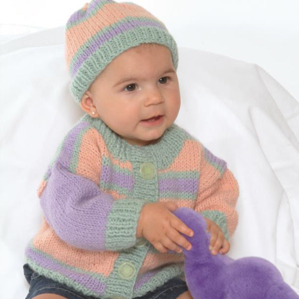 Plymouth Yarn P -Color Baby Sweaters Knitting Pattern
