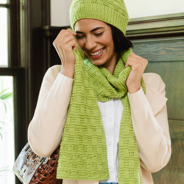 Milford Hat & Scarf in Berroco Modern Comfort Knitting