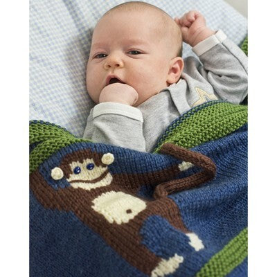 Cascade Yarns W Monkey Business Blanket Knitting Pattern
