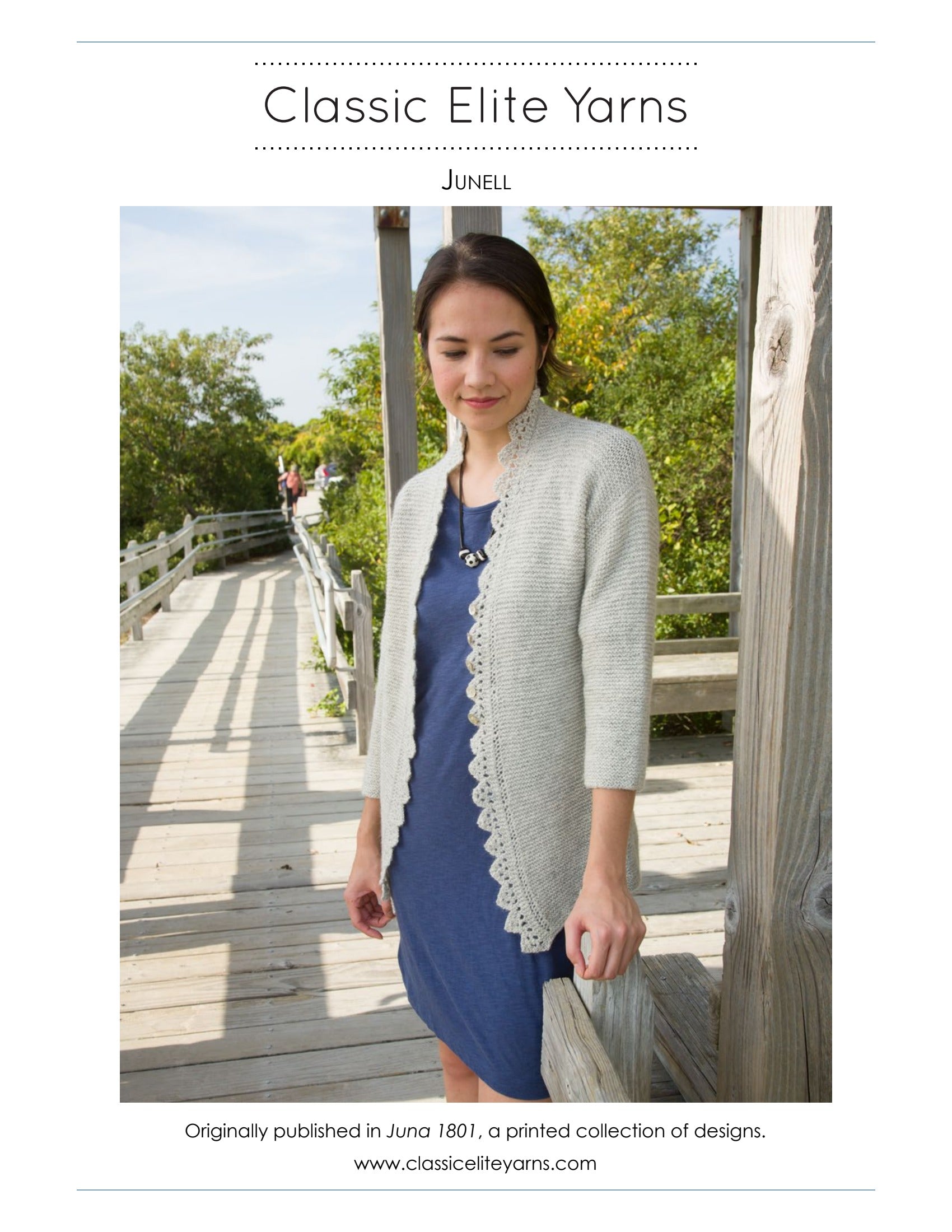 Classic Elite Yarns Junell Cardigan Knitting Pattern