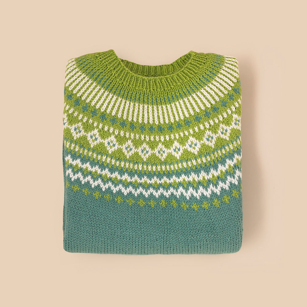 Paintbox Yarns Forest Fairisle Yoke Jumper Knitting Pattern