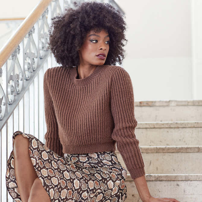 Rowan Cropped Sweater Jumper Knitting Pattern