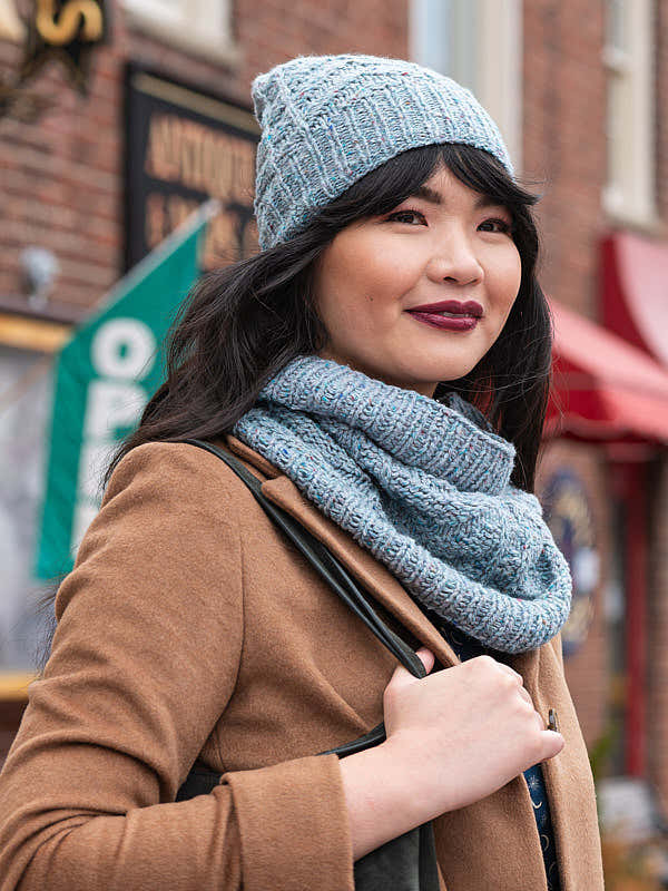Lange Cowl and Hat Knitting Pattern