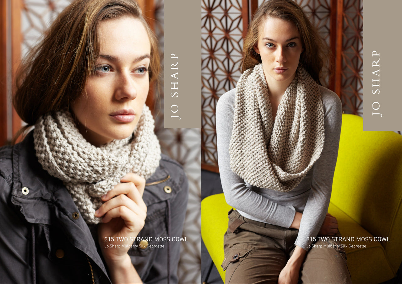Jo Sharp Two Strand Moss Cowl Knitting Pattern