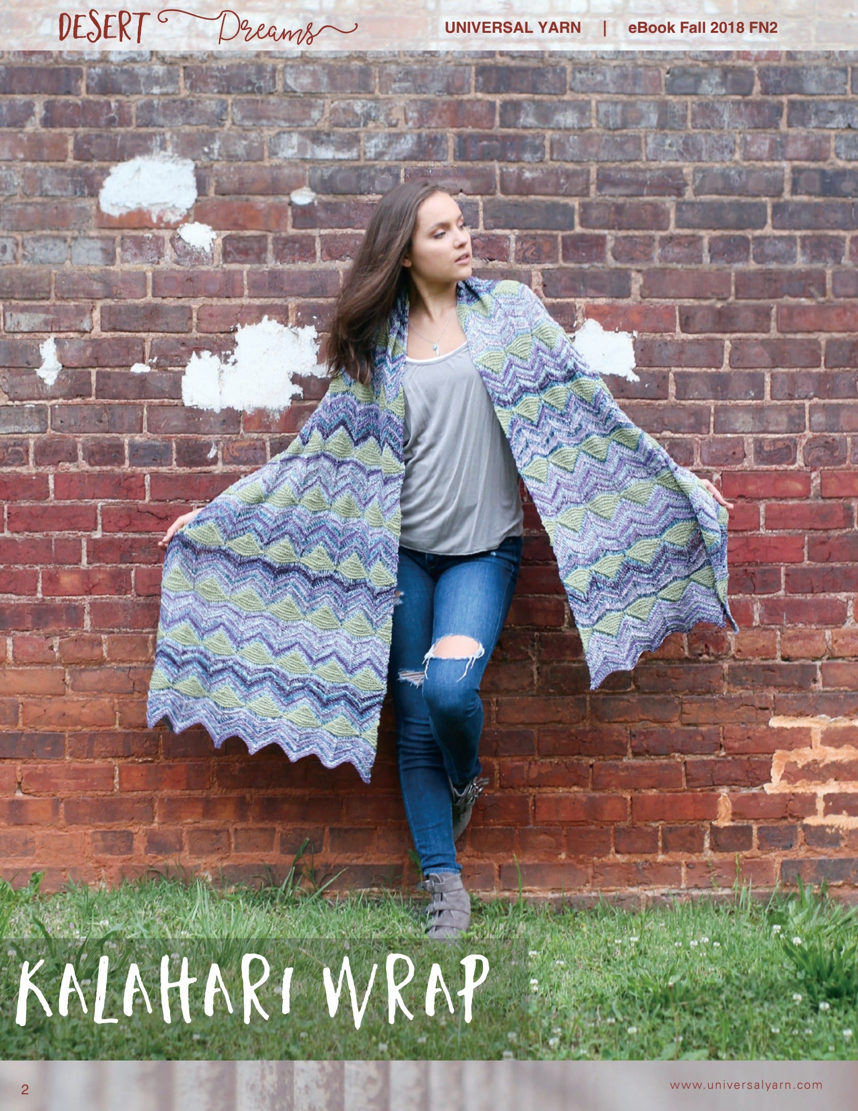 Universal Yarn Kalahari Wrap Knitting Pattern