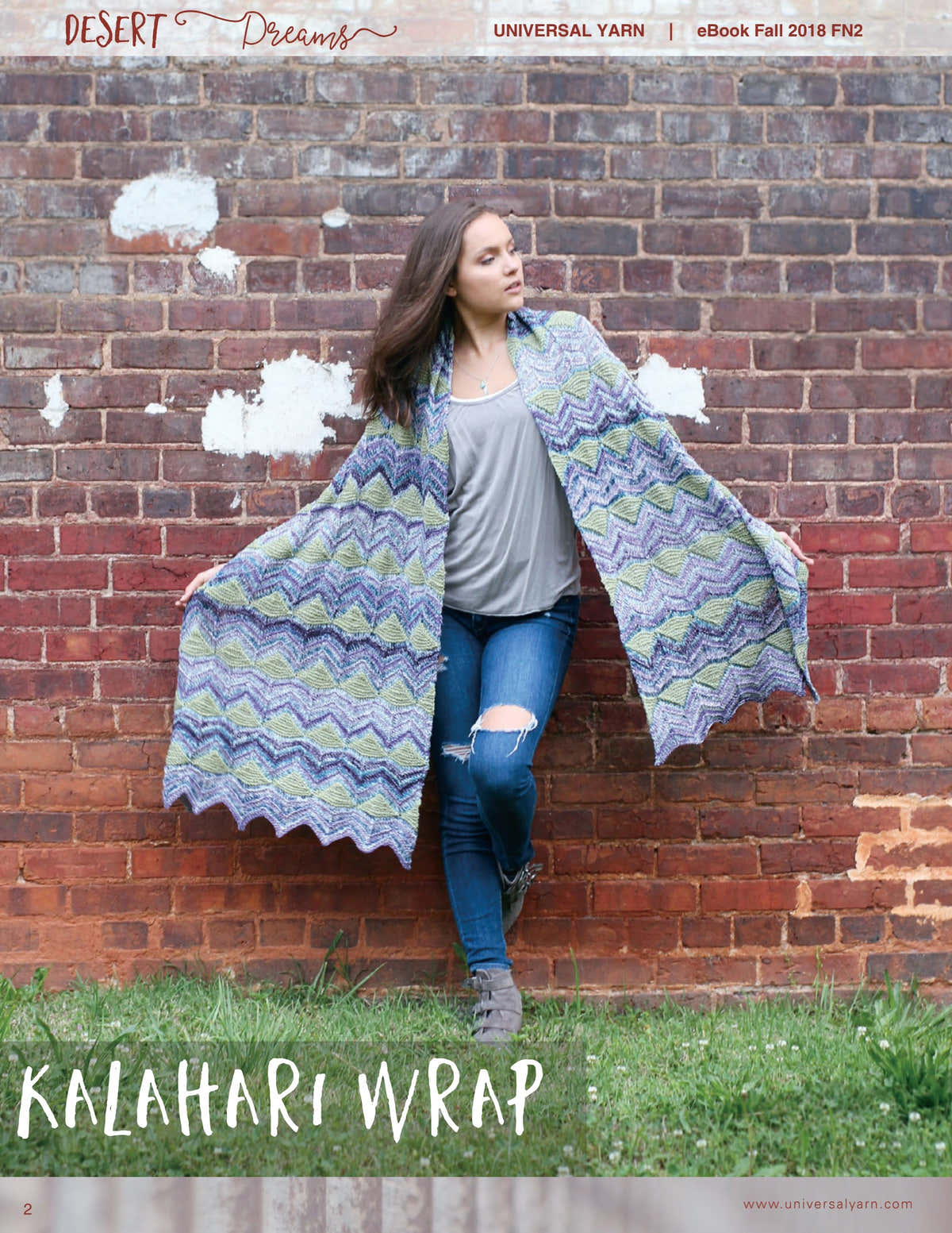 Universal Yarn Kalahari Wrap Knitting Pattern