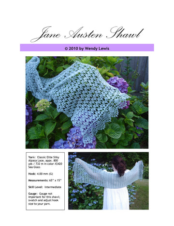Wendy Lewis Jane Austen Shawl Crochet Pattern