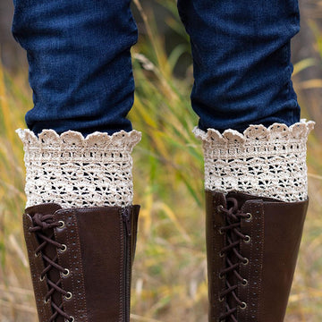 Pumpkin Spice Vintage Lace Boot Cuffs