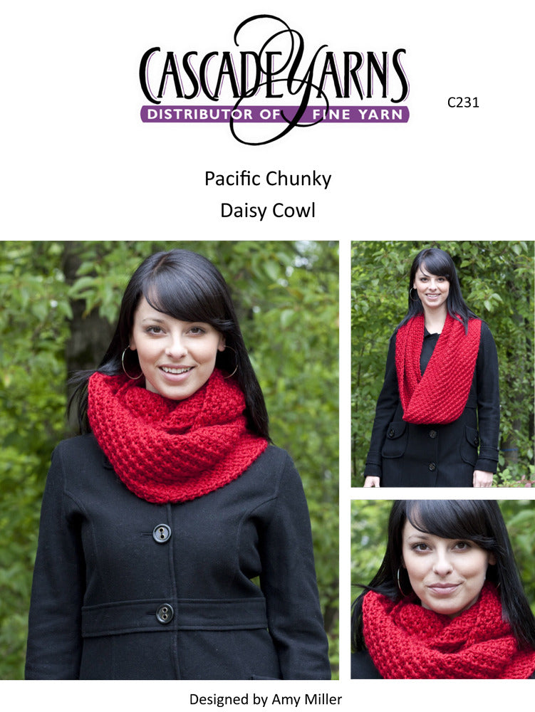 Cascade Yarns C Daisy Cowl Knitting Pattern