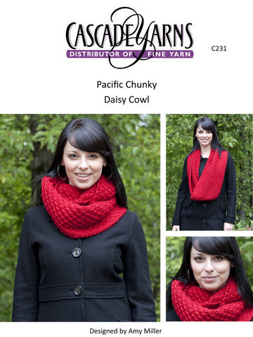 Cascade Yarns C Daisy Cowl Knitting Pattern