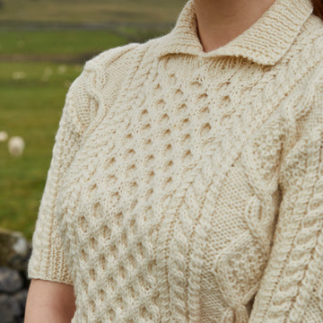 Debbie Bliss Cable Sweater With Collar