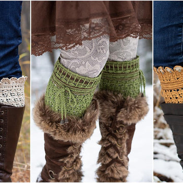 Pumpkin Spice Vintage Lace Boot Cuffs