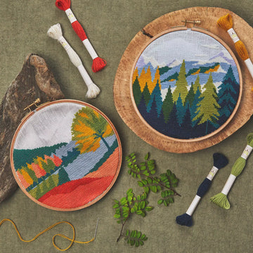 DMC The Forester’s Wall Cross Stitch Embroidery and Punch Needle Pattern Book