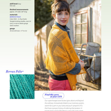 Berroco Rhodocrosite Wrap Knitting Pattern