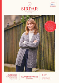 Sirdar Longline Cabled Coatigan Cardigan Knitting Pattern