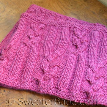 #178 Rose Cabled Circular Scarf