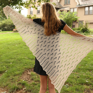 Plymouth Yarn M Albion Bloom Shawl Wrap Knitting Pattern