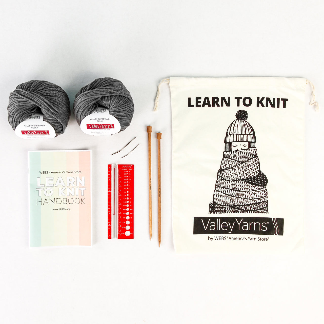 WEBS Learn to Knit Kit