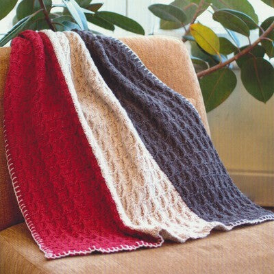 Plymouth Yarn Vertical Stripe Throw & Afghan Knitting