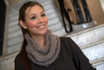 Striped Cowl in Plymouth Yarn Arequipa Worsted & Fur - F626 - PDF