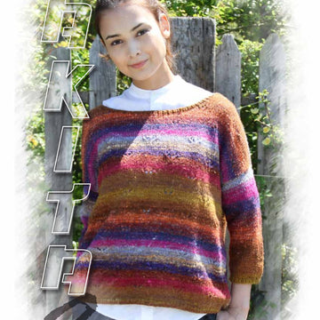Noro Sweater w/ Front Eyelet Pattern (Akita 2) Knitting