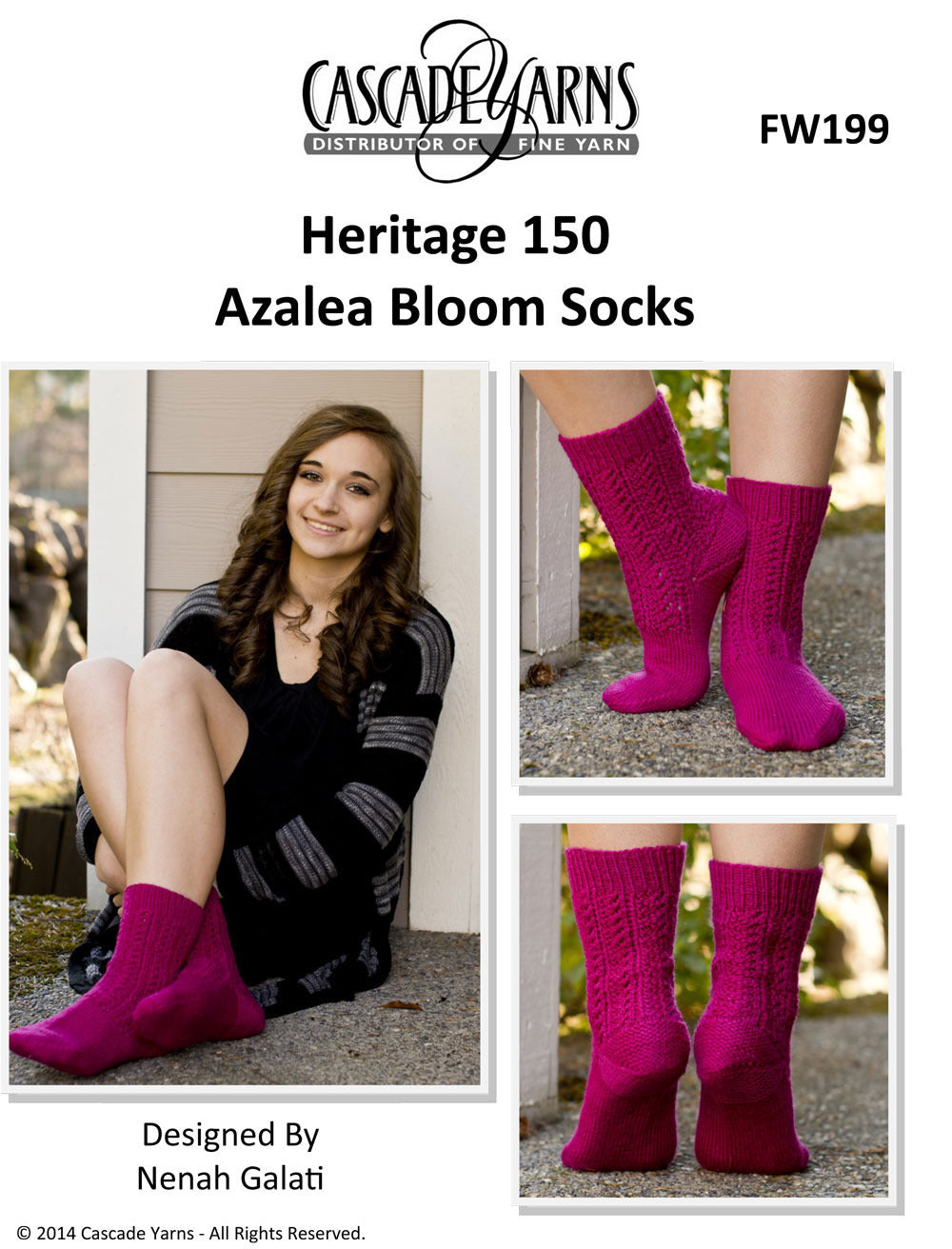 Azalea Bloom Socks Knitting Pattern