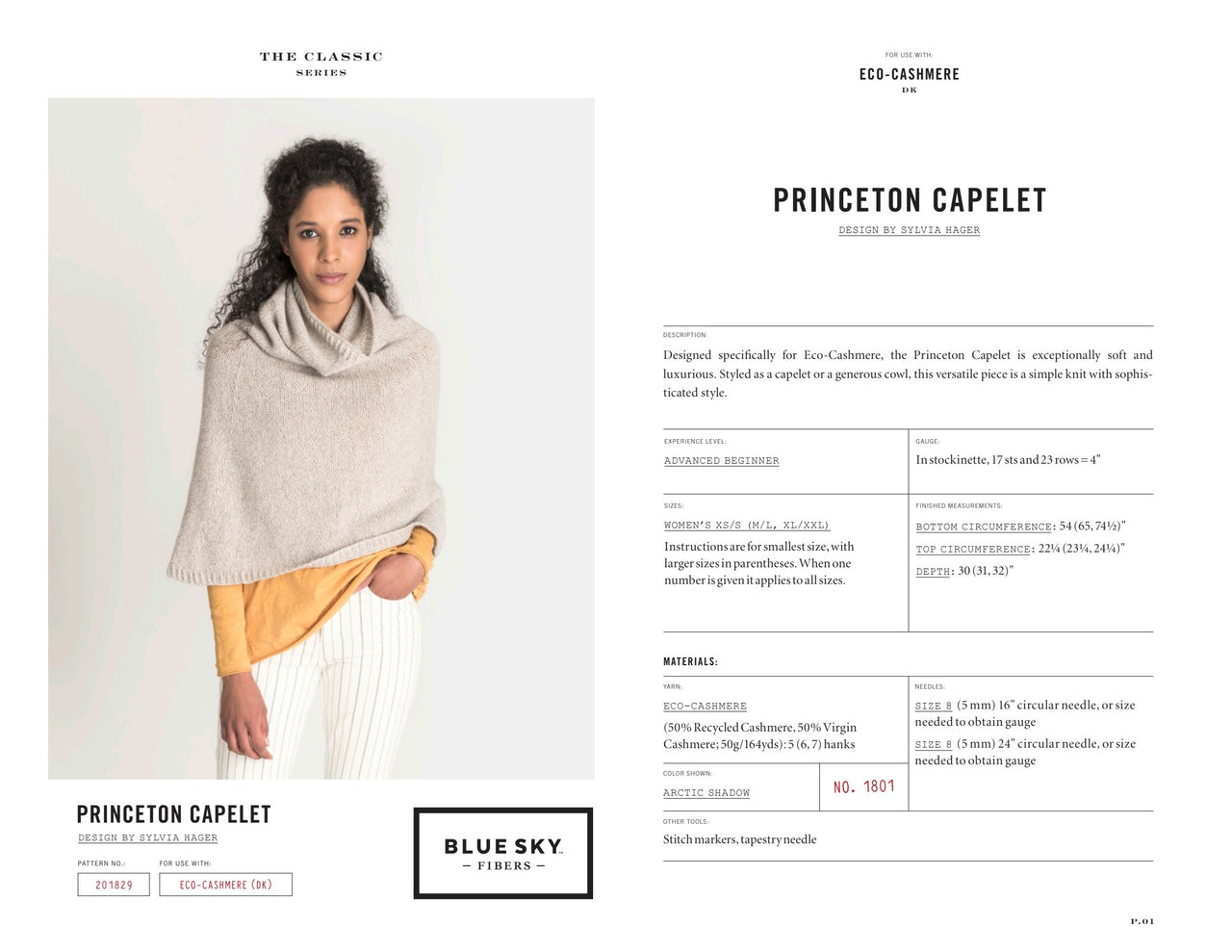 Blue Sky Fibers Princeton Capelet PDF