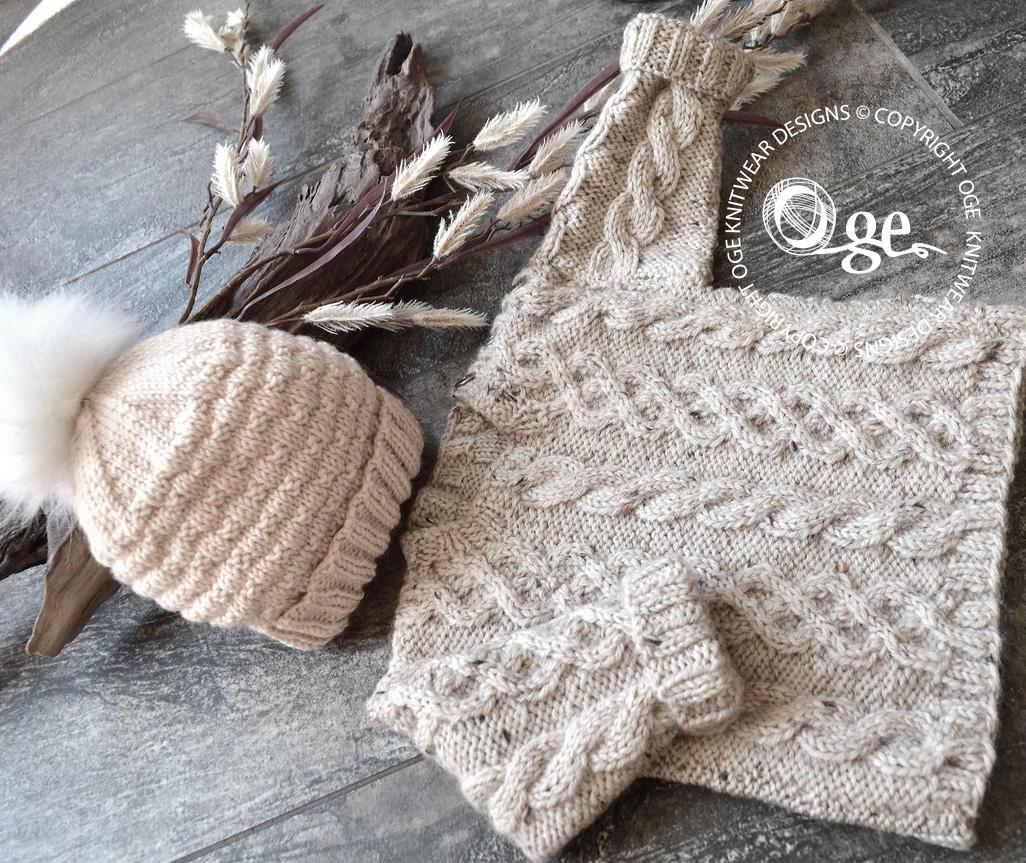 Niven Cable Sweater and Hat - P232