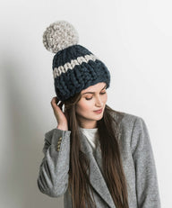 Jumbo Pom Hat Knitting Pattern