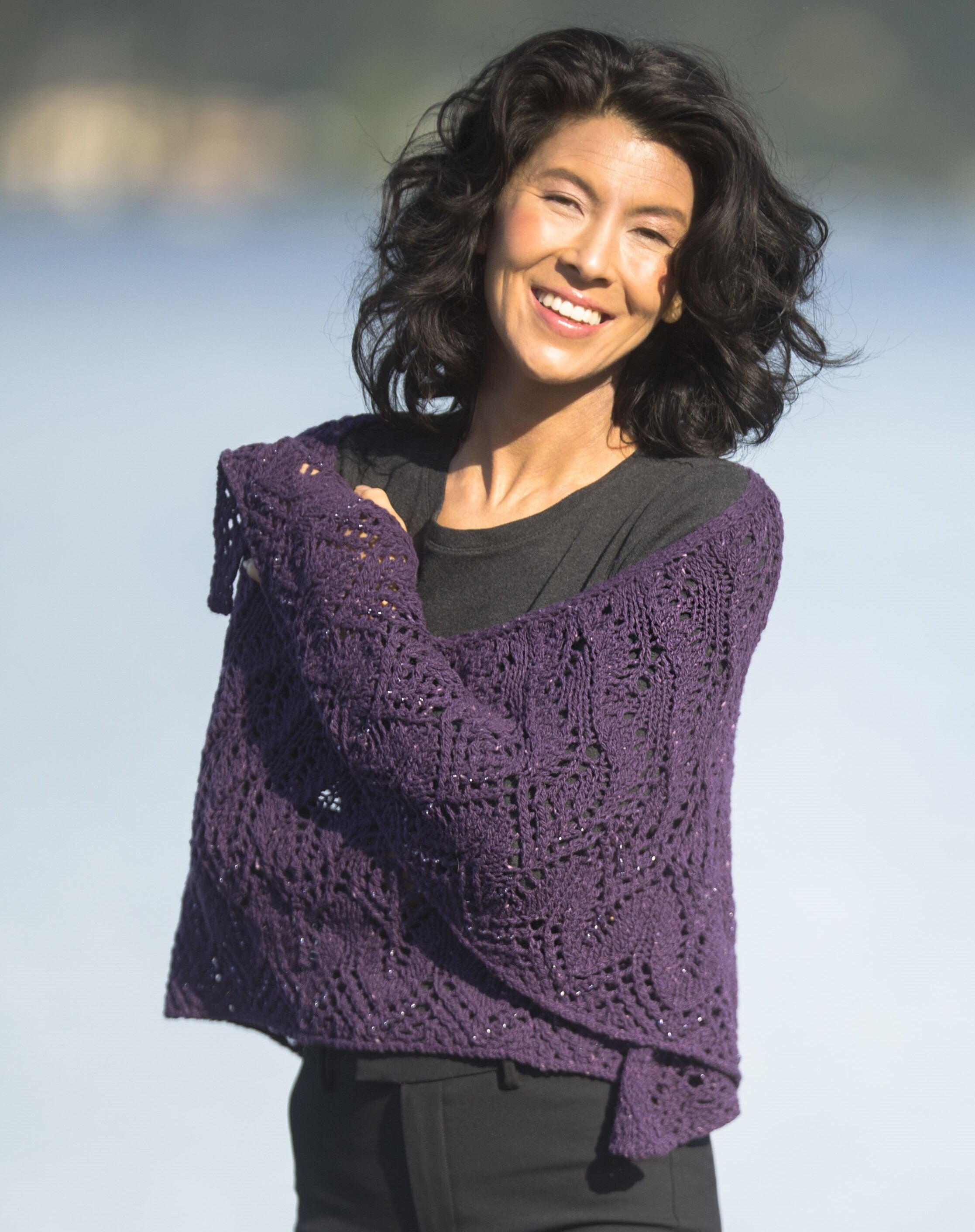 Cascade Yarns DK Flame Tree -Beaded- Shawl Knitting Pattern