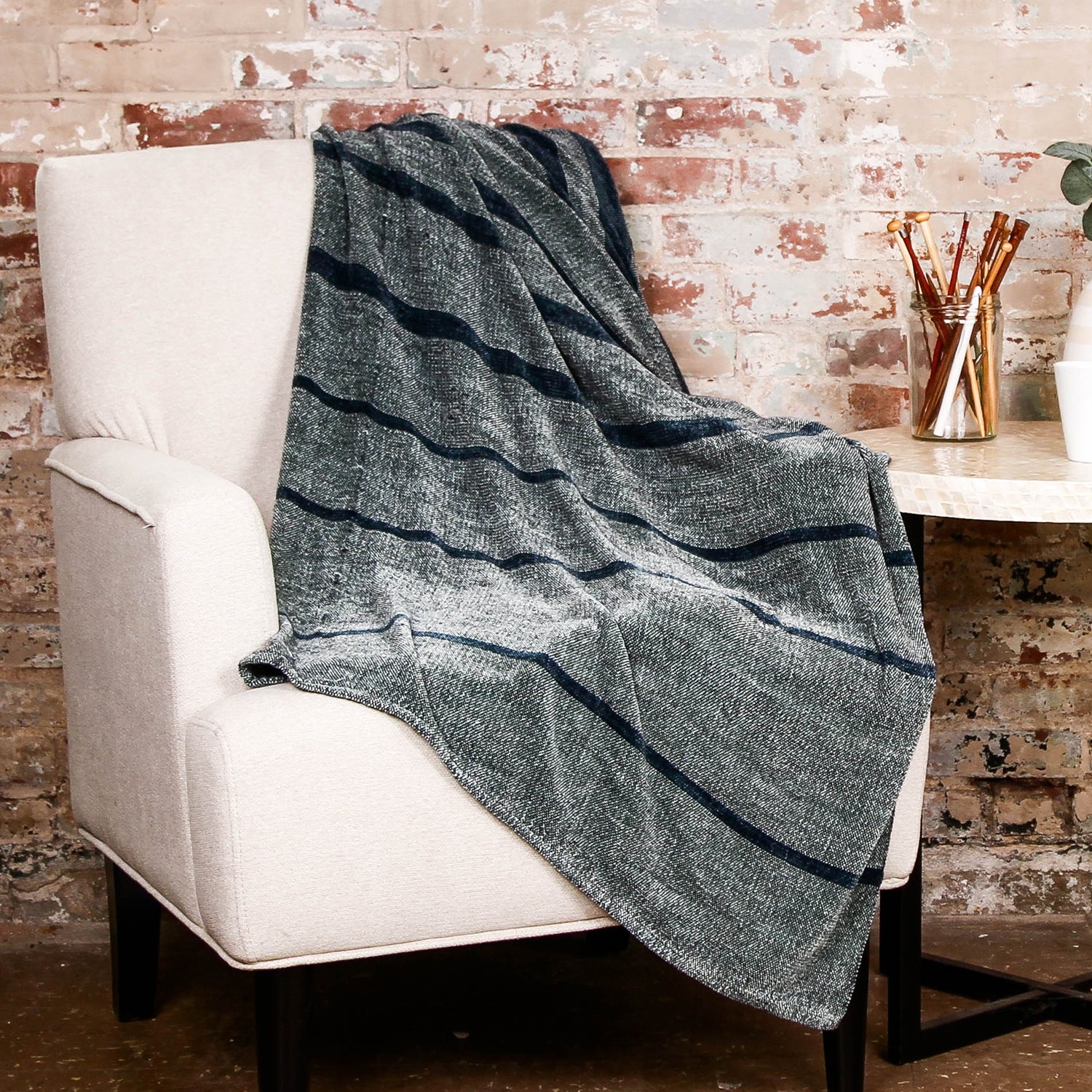 Valley Yarns #238 Ebb & Flow Double Wide Chenille Throw