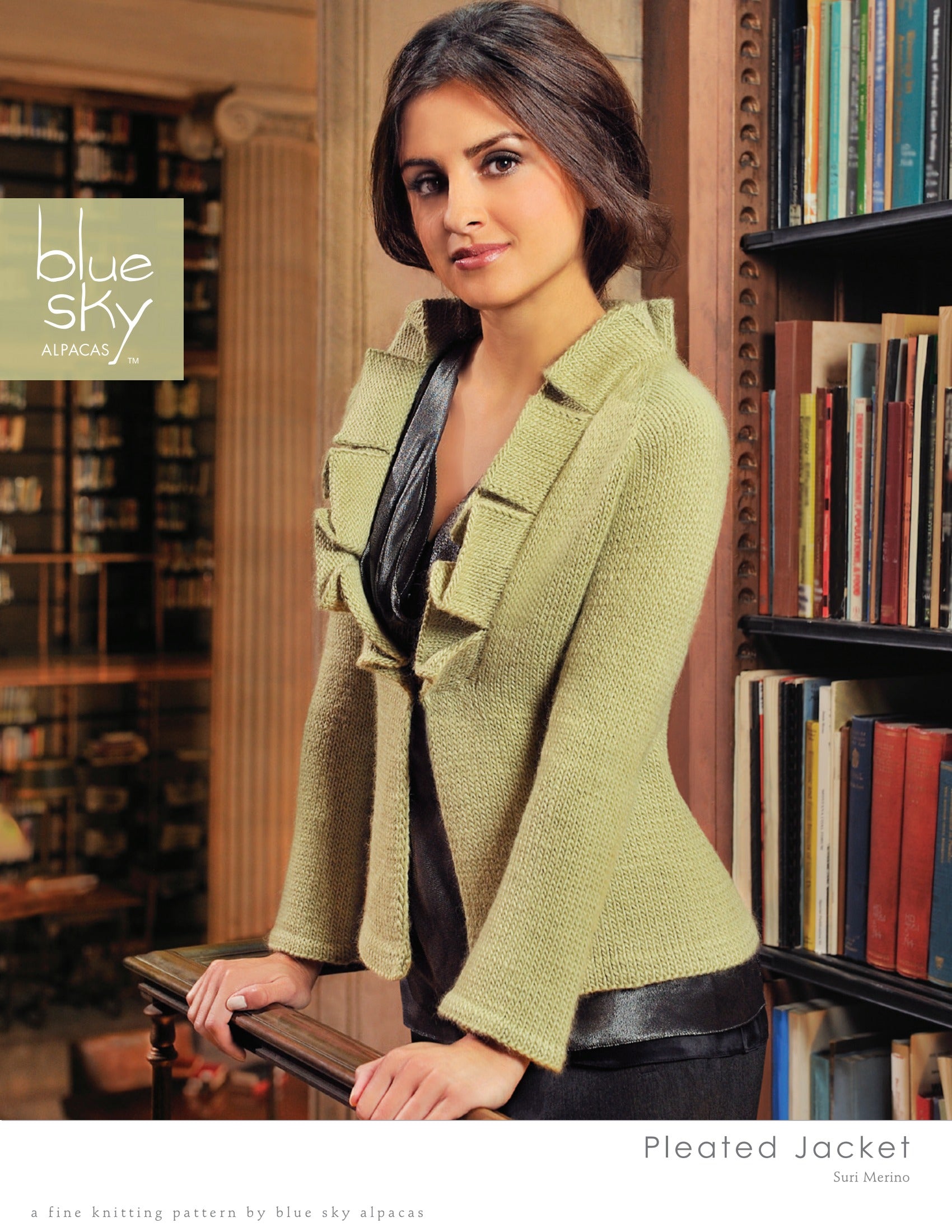 Blue Sky Fibers Pleated Jacket Coat Knitting Pattern