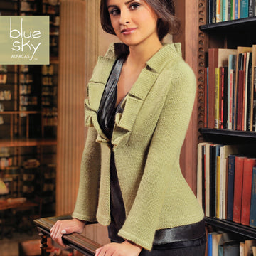 Blue Sky Fibers Pleated Jacket Coat Knitting Pattern
