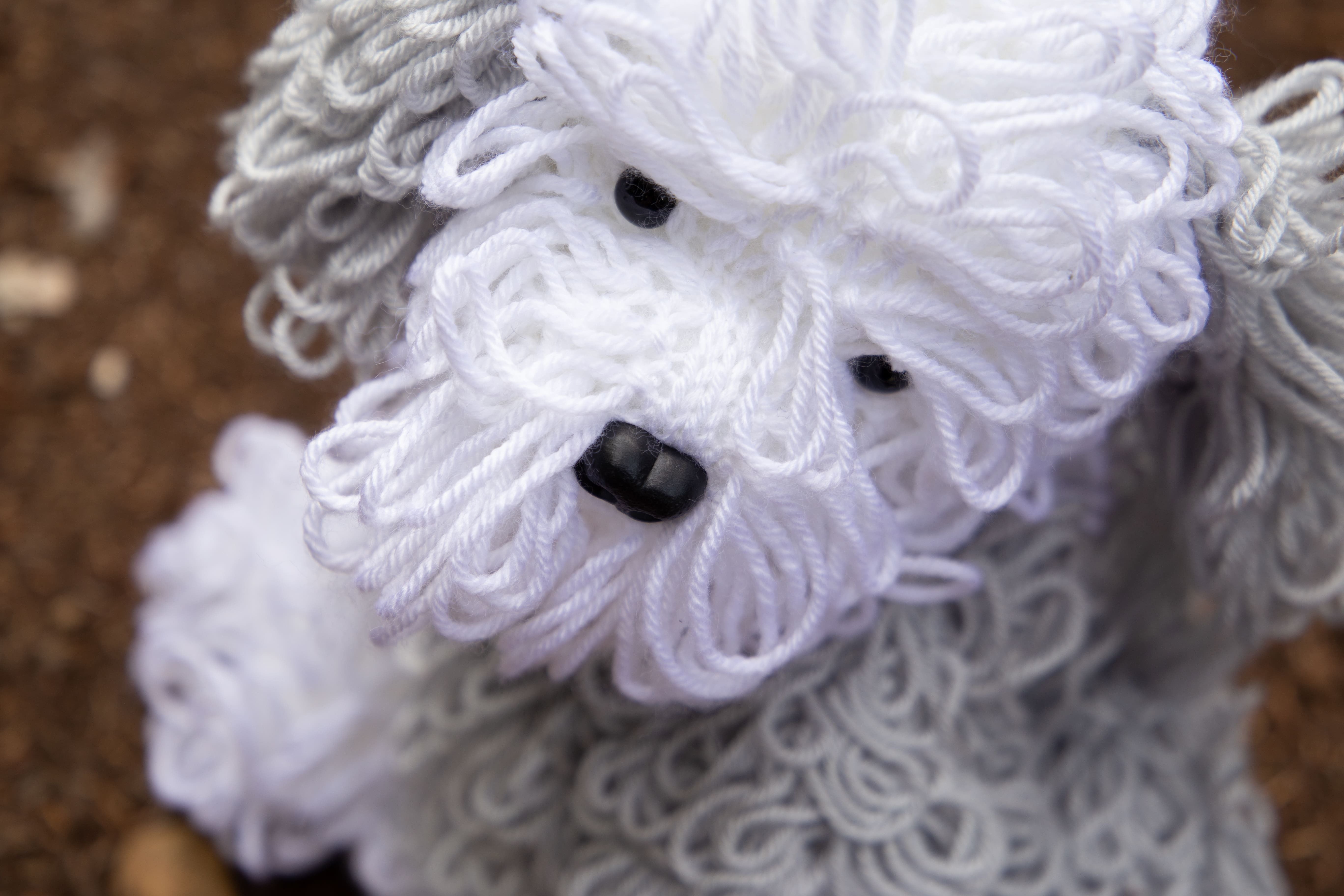 Deramores Old English Sheepdog Toy Knitting Pattern