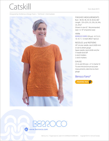 Berroco Catskill Jumper Knitting Pattern